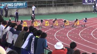 2015年東京都高校陸上選手権第1支部予選会 女子100m決勝3レース