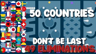 50 Countries Marble Elimination Race - Don't Be Last - 49 Times Eliminations
