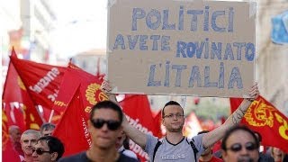 احتجاجات في إيطاليا على تزايد معدلات البطالة