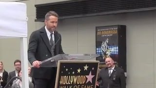Ryan Reynolds Talks About Blake Lively, Family, His Dad @ his Walk of Fame Ceremony