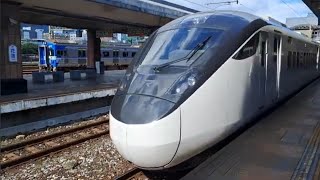 422次樹林發車經由南迴線開往新左營的EMU3000型十二輛編組EMU3022皮蛋豆腐騰雲號綠色帶新城際自強號列車