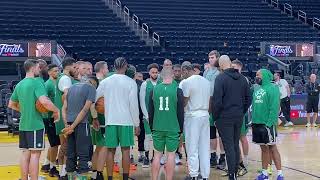 Ime Udoka Gives Speech to Boston Celtics #NBAFinals ☘️🏆