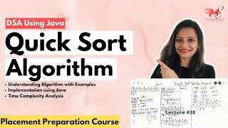 Quick Sort Algorithm (Concept + Java Code) | Time Complexity | Data Structures suing Java #54