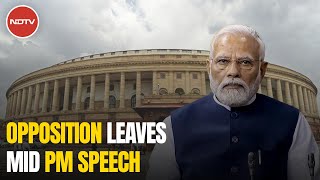 No-Confidence Motion | Opposition Walks Out During PM Modi's Speech In Parliament | NDTV 24x7 Live