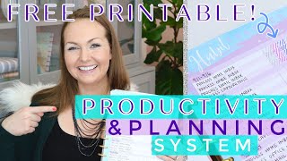 🤗 FREE PRINTABLE / HABIT TRACKER | Functional Productivity System Using a Happy Planner | Video 1