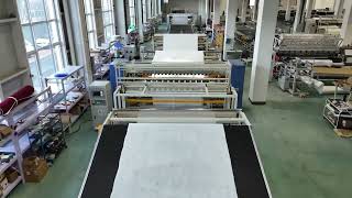 GetonAgain Automatic Quilting Cutting Production Line for quilts, comforter #getonagain #quilting