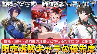 【崩壊スターレイル】 虚数アタッカー乱破・レイシオ・飲月は誰を使っていく？！性能と編成の使いやすさ、高難度の活躍具合などから優先度を比較【崩スタ】