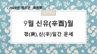 2023년 계묘년 9월 경(庚)일간, 신(辛)일간 운세