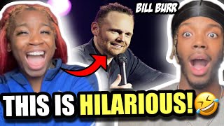 SIBLINGS 🇬🇧REACT BILL BURR WHITE PEOPLE NEED LOTION!😱
