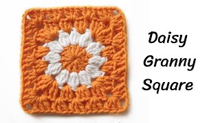 Daisy Granny Square Pattern for Beginners (Crochet Motif)