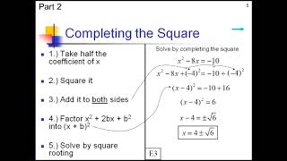 Completing the Square: Lesson
