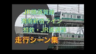 JR横須賀線/湘南新宿ライン/相鉄・JR直通線走行シーン　E217系・E259系・E231系・E233系3000番代・E233系7000番台・相鉄12000系