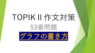 TOPIKⅡ作文対策53番問題②グラフの書き方