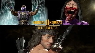 Mortal Kombat 11 - All Rambo, Mileena & Rain Intros & Outros @ ᵁᴴᴰ ✔
