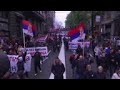 Anti-Vucic demo continues into the night in Serbia