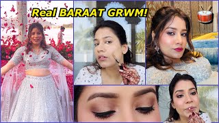 Real Get Ready for Baraat💃 Ekdam Makeup Artist jaisa Makeup Khudse😍 Sejal