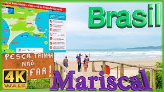 【4K】WALK Beachcombing Praia do Mariscal beach hiking Bombinhas SC Santa Catarina 4k Brasil 2019