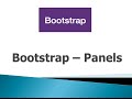 Bootstrap 3 Tutorials - #27 Panels