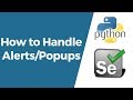 Selenium with Python Tutorial 12-How to handle Alerts/Popups || Switching to Alerts/Popups
