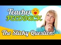 Teacher Feedback Form - The Sticky Question For Lesson Observations...