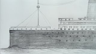 Titanic front side drawing easy step!!!