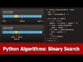 Python Algorithm Beginner Tutorial: Binary Search