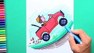 How to draw Hill Climb Racing