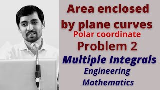 Area enclosed by plane curves Polar coordinate Problem 2  Engineering Mathematics