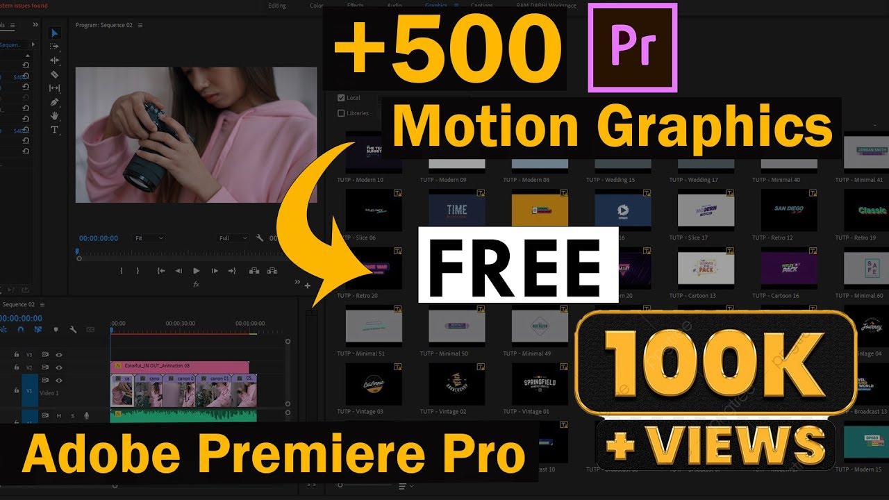 Free 500 Motion Graphics Templates Essential Graphics Use Adobe