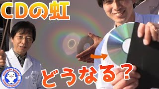 【身近な科学】CDで作る虹、CDを半分隠すと意外な変化が！？ / 米村でんじろう[公式]/science experiments