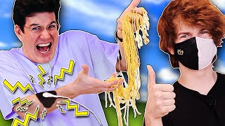 Homemade Pasta But Electrocuting Our Muscles