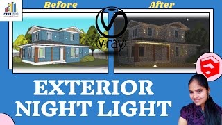 Vray for Sketchup - Tamil (தமிழ்) Exterior Night light setting with full explanation