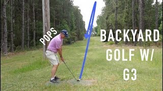 Backyard Golf with G3(lessons and an intro to our Pops!)| Bryan Bros Golf