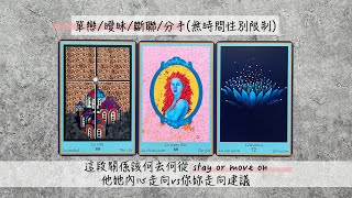 單戀/曖昧/斷聯/分手/這段關係該何去何從 stay or move on /他她內心走向vs.你妳走向建議/繼續vs.放棄(無時間性別限制) #塔羅#tarot#戀愛#占卜