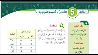 (78) التمثيل بالاعمدة المزدوجة للصف الخامس  المهناج الاردني