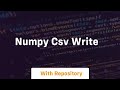 numpy csv write