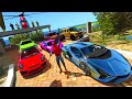 Gta V - Stealing Luxury Cars With Spiderman - Awesome Chromed Lamborghini  High Security Place