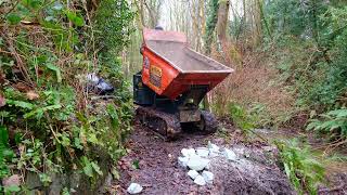 River gabion installation Part 1 - 'gabion mattress'