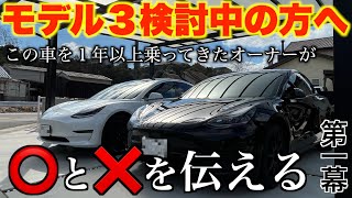 【実際どうなの？】モデル3に1年以上乗ってきたオーナーが忖度なしのガチトーク！使用感とか感じてきたこと全部伝えます！パート①