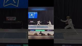 mind blowing touch in epee fencing #fencing #trending #epeefencing #olympicfencing #viralvideo