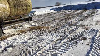 Telehandler loading straw