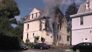 Caldwell NJ Fire Department Working Fire 12 Hatfield St  in a 3 story wood Frame Structure