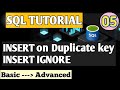 05 SQL Tables | Insert on duplicate key and Insert Ignore statements | Copy data within tables