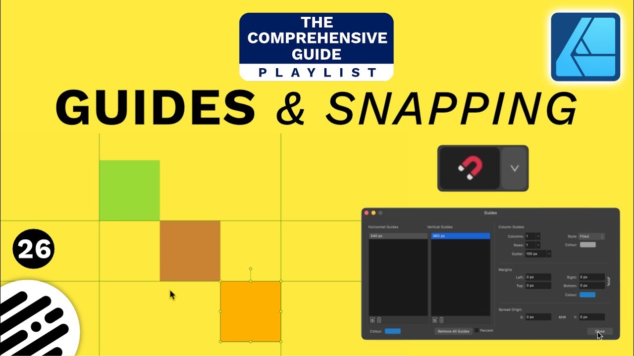 Affinity Designer Tutorial Guides Snapping Youtube