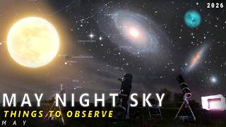 MAY NIGHT SKY 2026 : What can we see This Month? Planets, Galaxies Observe & Image stargazing guide