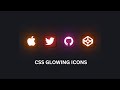 CSS Glowing Social Media Icons | CSS Icon Hover Effects
