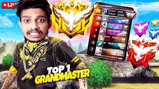 New Grandmaster Top 1 Push V Badge Lobby ❤ FF LIVE ✌ Free Fire LIVE! #ff #freefire #palakgmingyt