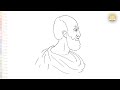 Epictetus drawing easy | Art tutorial | How to draw Greek Stoic philosopher Epictetus step by step