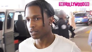 ASAP Rocky Loses His Cool With Paparazzi When Mistaken For Travis Scott At LAX Airport 6.29.17