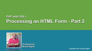 Processing an HTML Form with PHP Part 2